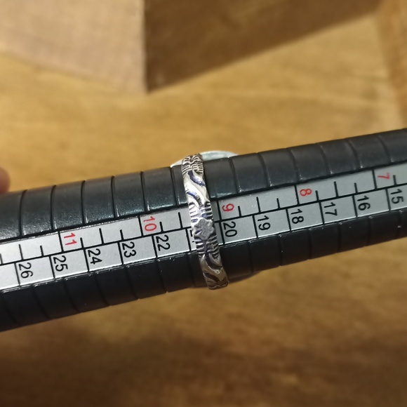 Blue Solar Quartz ring, sz 9.25 - Picture 2 of 5